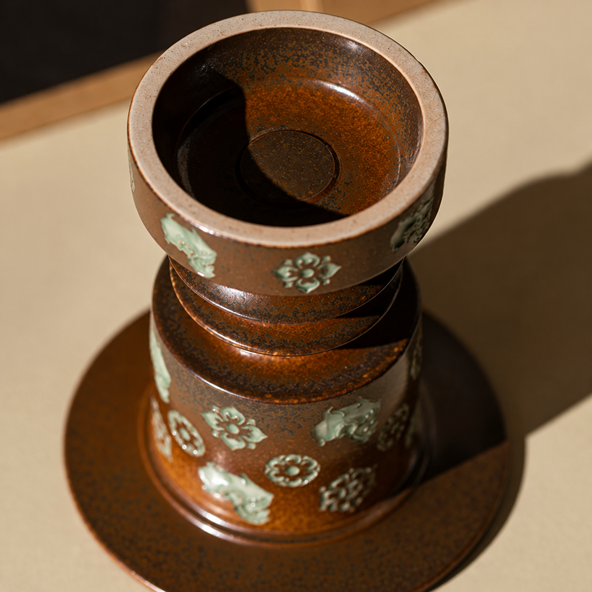 Lotus Flower Ceramic Incense Burner