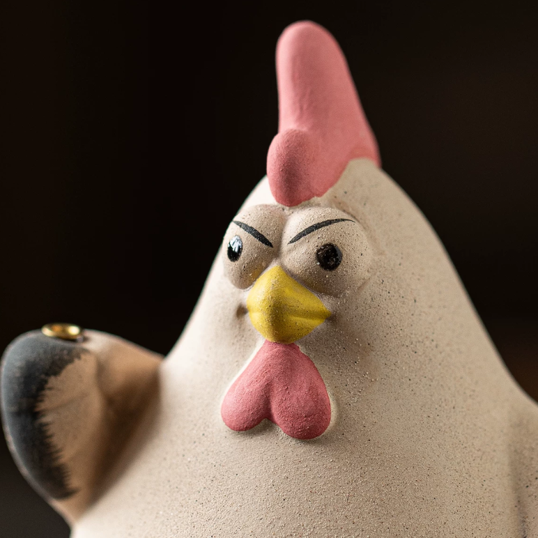 Cute Rooster Ceramic Incense Holder