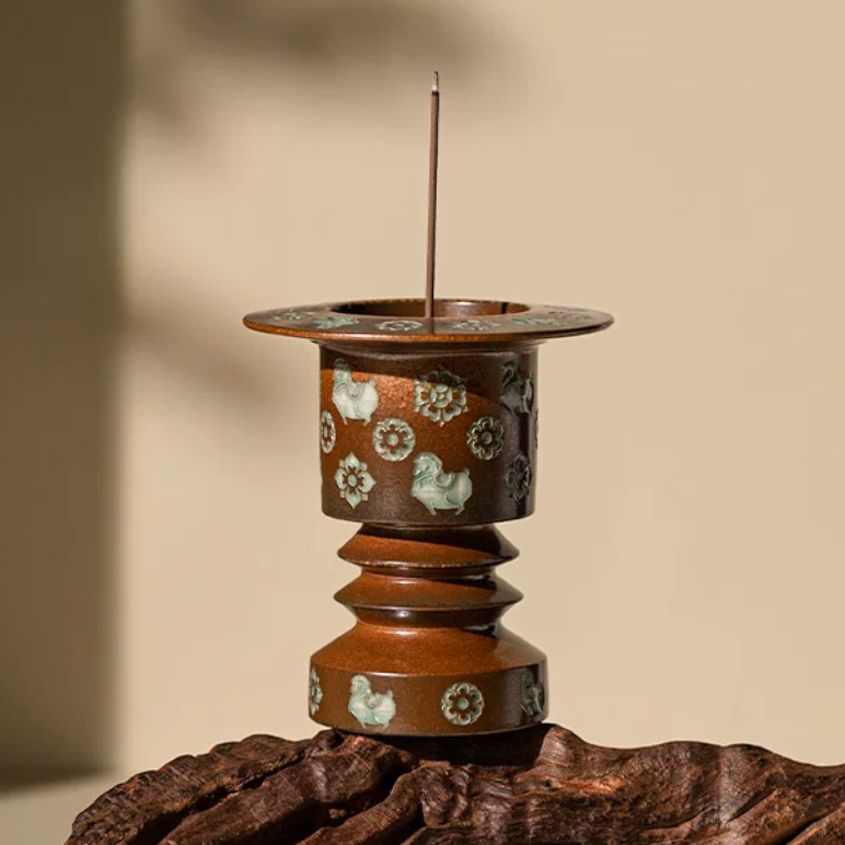Lotus Flower Ceramic Incense Burner