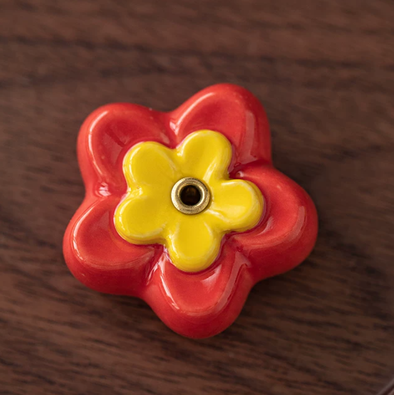 Plum Blossom Ceramic Incense Holder