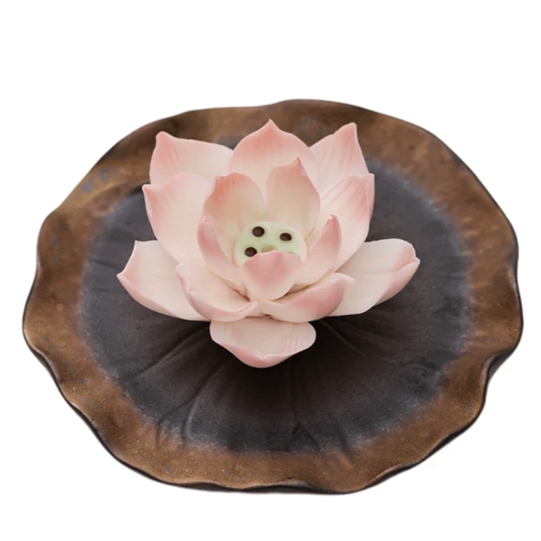 Handmade Lotus Ceramic Incense Stand