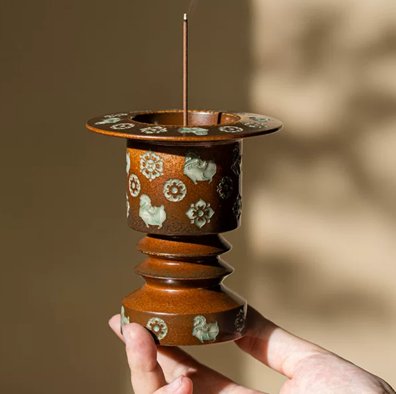 Lotus Flower Ceramic Incense Burner